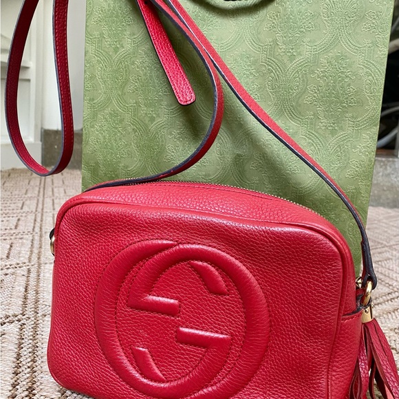 Authentic Gucci Red Small Soho Bag - Picture 4 of 13